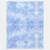 Abstracte lichtblauwe en witte fleecedekens fleece deken (Voorkant)