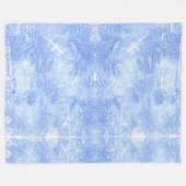 Abstracte lichtblauwe en witte fleecedekens fleece deken (Voorkant (Horizontaal))