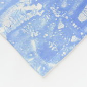 Abstracte lichtblauwe en witte fleecedekens fleece deken (Hoek)