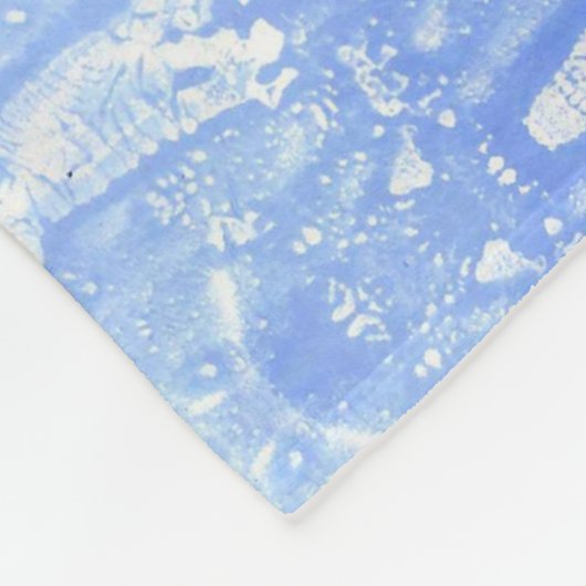 Abstracte lichtblauwe en witte fleecedekens fleece deken (Hoek)