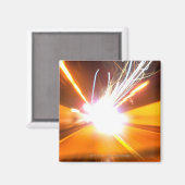 Abstracte lichtbundels en -effecten magneet (Voorkant / Achterkant)