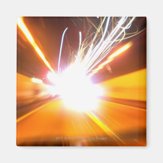 Abstracte lichtbundels en -effecten magneet