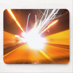 Abstracte lichtbundels en -effecten muismat