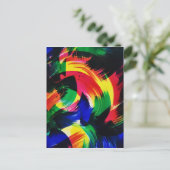 Abstracte lichte golven van de stroom de fijne Kun Briefkaart (Staand voorkant)