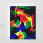 Abstracte lichte golven van de stroom de fijne Kun Briefkaart (Voorkant / Achterkant)