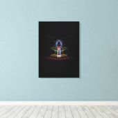 Abstracte lichte paden uitgerekt canvas afdrukken (Insitu (Houten vloer))