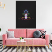 Abstracte lichte paden uitgerekt canvas afdrukken (Insitu (Woonkamer))