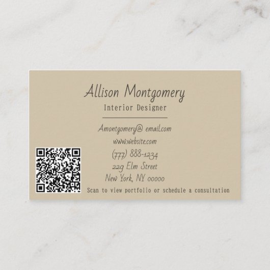 Abstracte lichteffecten met QR-code Visitekaartje (Achterkant)