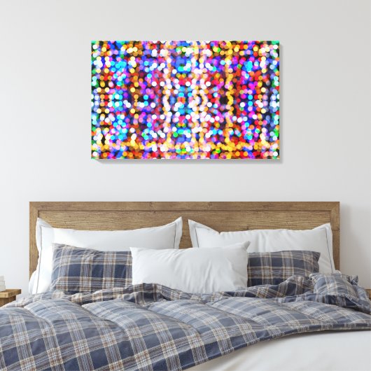 Abstracte lichten canvas afdruk (Insitu (Slaapkamer))