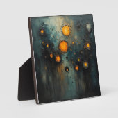 Abstracte lichten in het donkere Ai-kunstontwerp Fotoplaat (Voorkant)