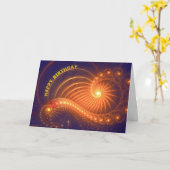 Abstracte lichten Verjaardagskaart Kaart (Gele Bloem)
