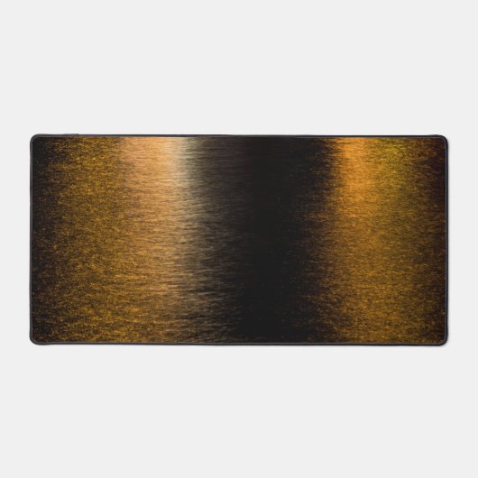 Abstracte lichten zee glanzende gebronsde metallic bureaumat (Voorkant)