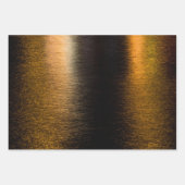 Abstracte lichten zee glanzende gebronsde metallic inpakpapier vel (Voorkant 2)