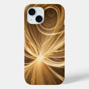 Abstracte Lichtenergie en Kosmische Werveling iPhone 15 Case