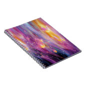 Abstracte lichtgevende bloemenexplosie notitieboek (Rechterzijde)