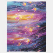 Abstracte lichtgevende bloemexplosie fleece deken (Voorkant)