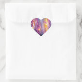 Abstracte lichtgevende bloemexplosie hart sticker (Tas)