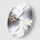 Abstracte lichtgevende energieboomklok grote klok (Hoek)