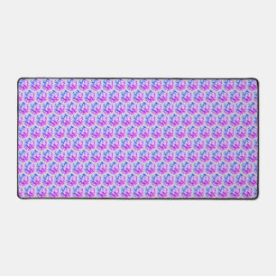 Abstracte lichtgrijze diamanten en violette tinten bureaumat