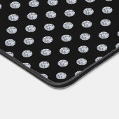 Abstracte lichtgrijze diamanten op zwart bureaumat (Hoek)