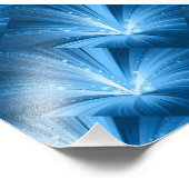 ABSTRACTE LICHTRAYS BLAUW WITTE RUIMTEXTURES WA FOTO AFDRUK (Hoek)
