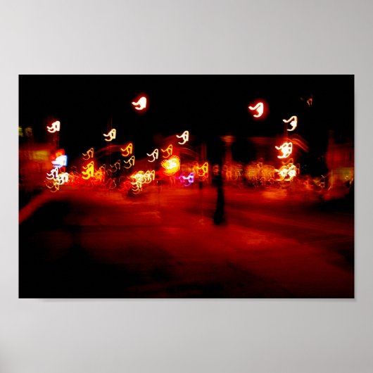 Abstracte lichtschilderende uitslag poster (Voorkant)