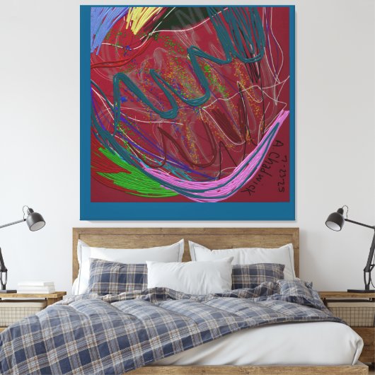 Abstracte Liefde Canvas Afdruk (Insitu (Slaapkamer))