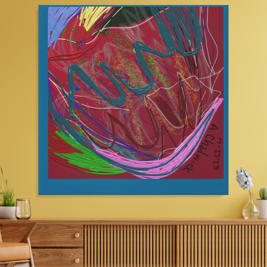 Abstracte Liefde Canvas Afdruk (Insitu (Woonkamer))