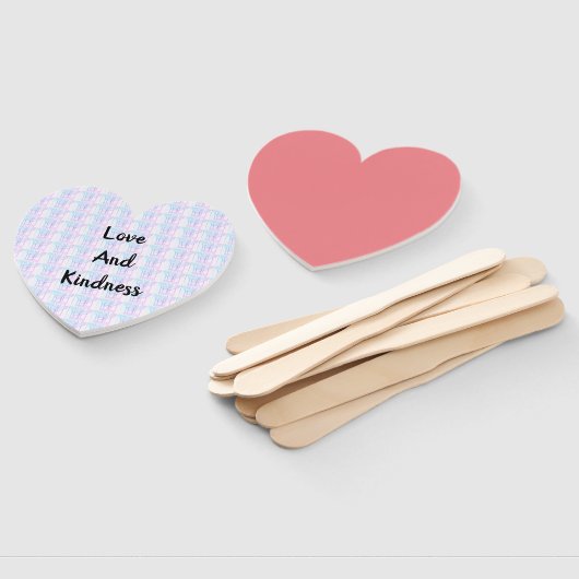 Abstracte liefde en kindheid met elkaar verweven handwaaier (Niet-gemonteerd)