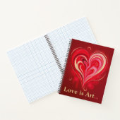 Abstracte liefde hart romantische kunst notitieboek (Binnen)