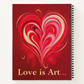 Abstracte liefde hart romantische kunst notitieboek (Achterkant)