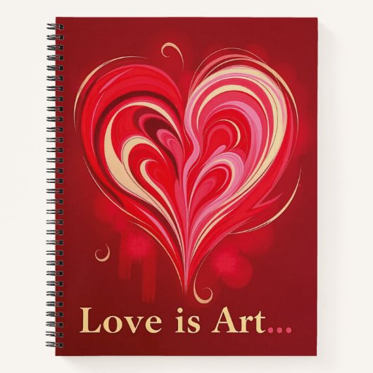 Abstracte liefde hart romantische kunst notitieboek (Voorkant)