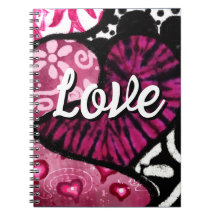 Abstracte Liefde Hart Roze Bloemen Polka Dots Zwar