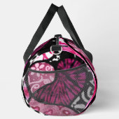 Abstracte Liefde Hart Roze Bloemen Polka Dots Zwar Plunjezak (Rechts)