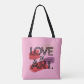 Abstracte liefde is kunst Valentijnse minimalist Tote Bag (Achterkant)