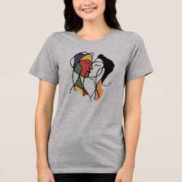 Abstracte liefde | Line Art Couple T-shirt