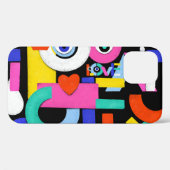 Abstracte liefde, ogen: kleurrijk patroon Case-Mate iPhone case (Achterkant (horizontaal))