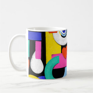 Abstracte liefde, ogen: kleurrijk patroon koffiemok