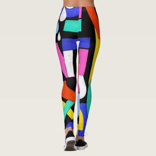Abstracte liefde, ogen: kleurrijk patroon leggings (Achterkant)