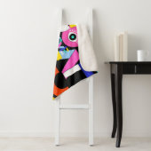 Abstracte liefde, ogen: kleurrijk patroon sherpa deken (In situ)