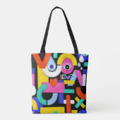 Abstracte liefde, ogen: kleurrijk patroon tote bag (Achterkant)