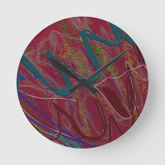 Abstracte Liefde Ronde Klok (Voorkant)