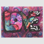 Abstracte Liefde Woord Graffiti Valentijn Decoupag Tissuepapier (Voorkant)