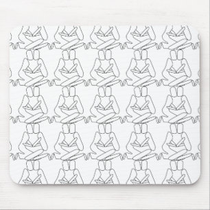 Abstracte liefdeszwarte omtrek muismat