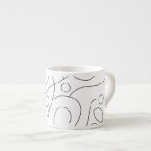 Abstracte lijn Art Espresso-Mok Espresso Kop (Voorkant rechts)