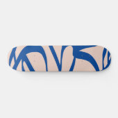 Abstracte lijn Blauw en beige Persoonlijk Skateboard (Horizontaal)