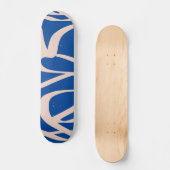 Abstracte lijn blauw persoonlijk skateboard (Voorkant)