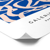 Abstracte lijn blauw poster (Hoek)