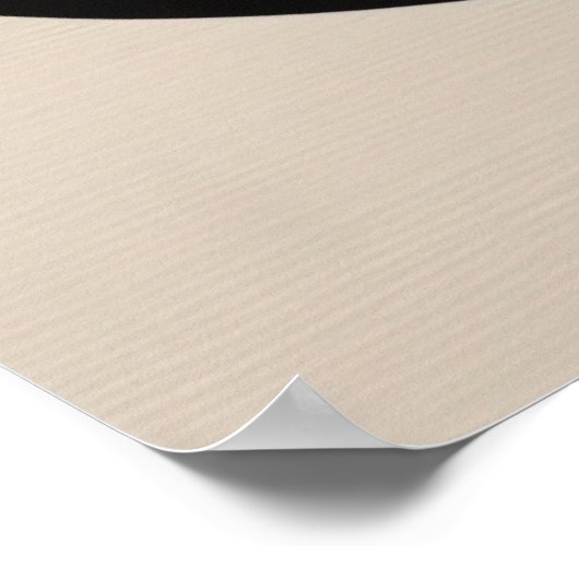 Abstracte lijn en cirkel moderne kunst in Beige Poster (Hoek)