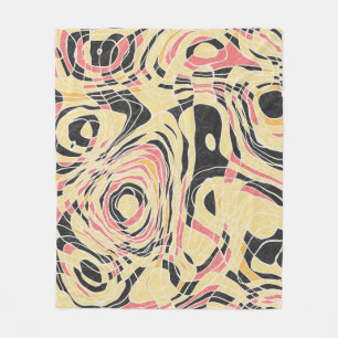 Abstracte lijn geo patroon, topografisch ontwerp. fleece deken